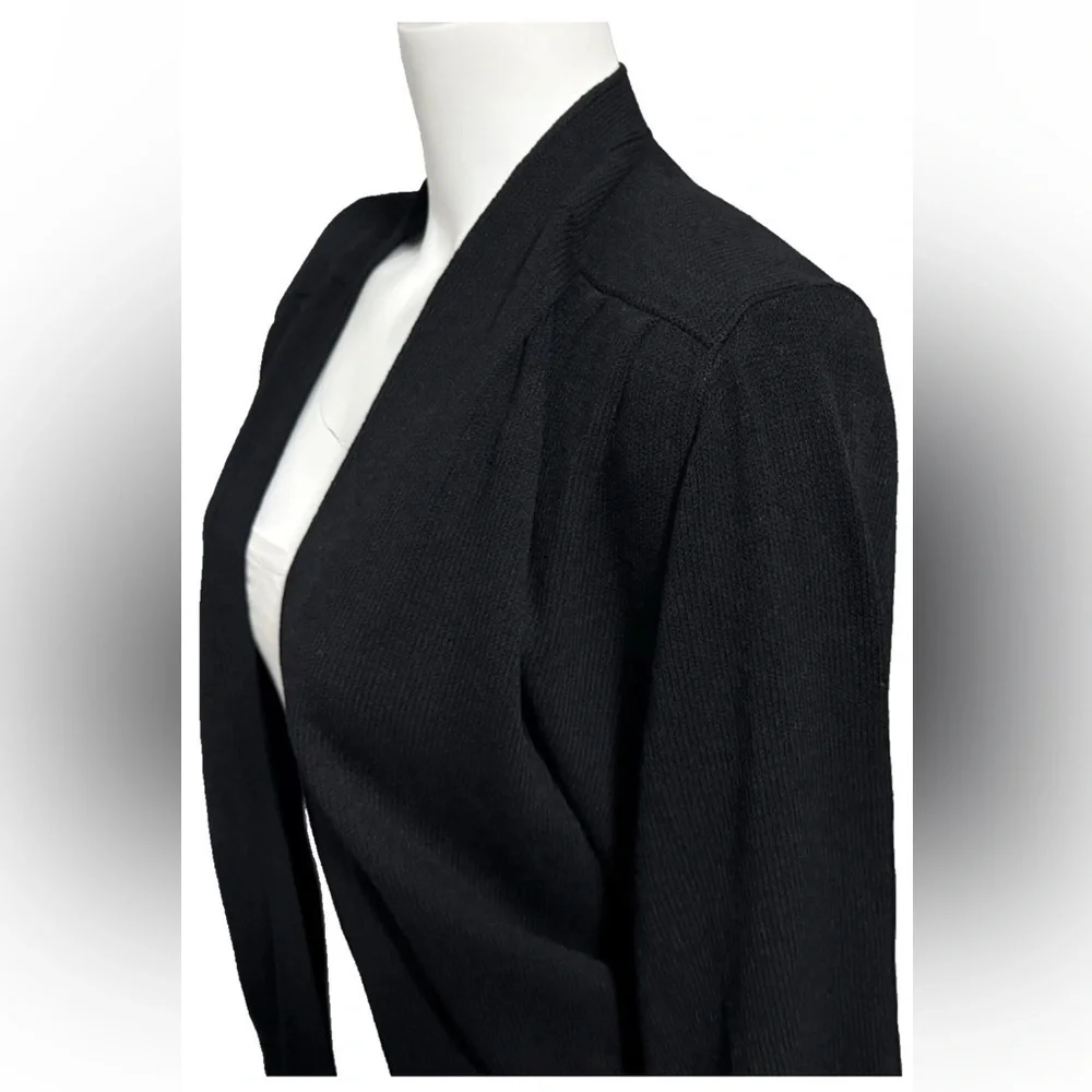 ST. John Basics Cardigan Oversized Sweater Black Santana Knit M By Marie Gray